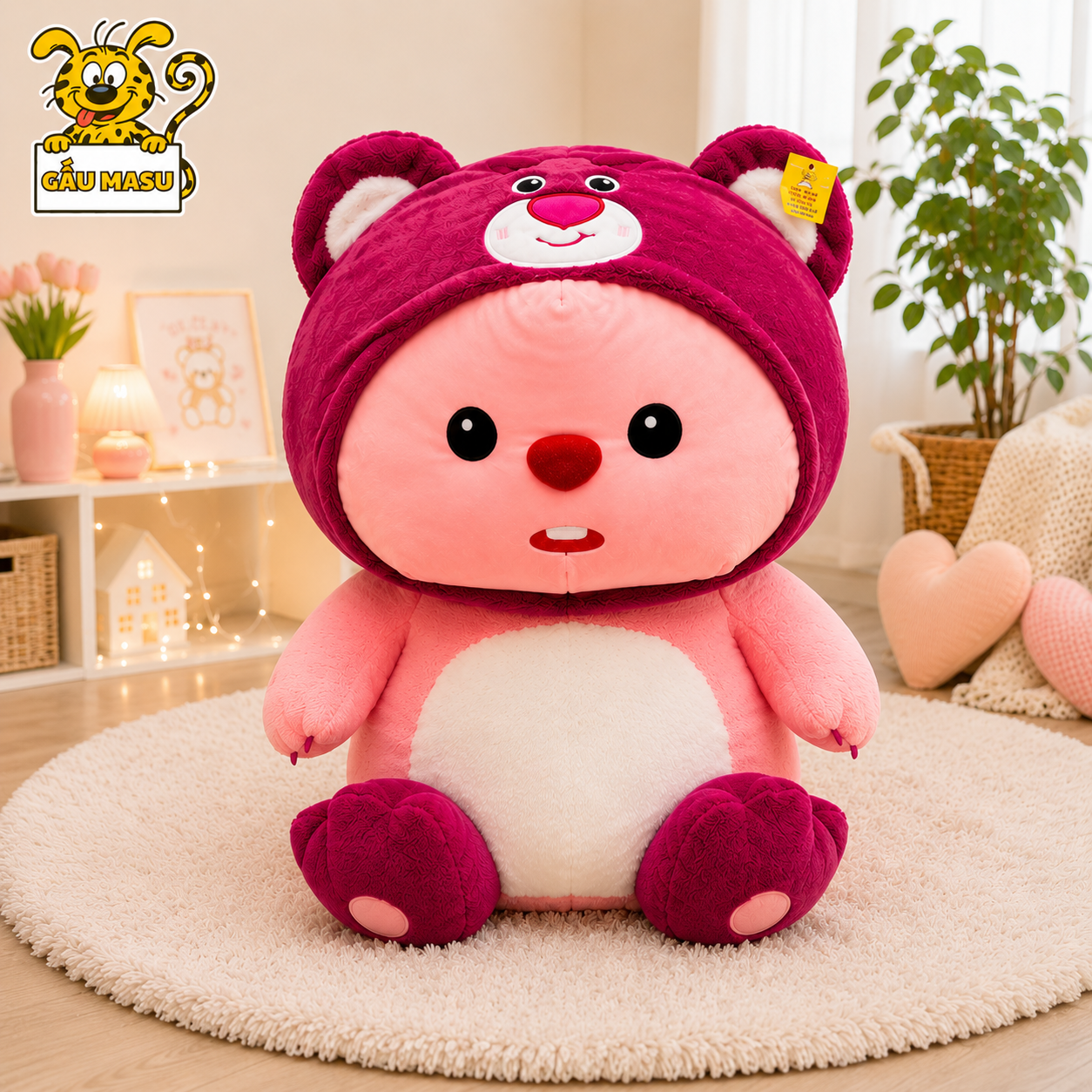Gấu bông Loppy dâu