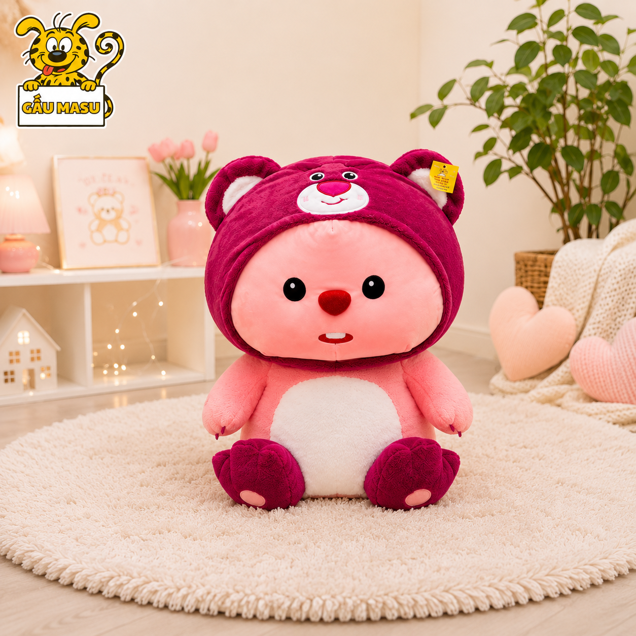 Gấu bông Loppy dâu