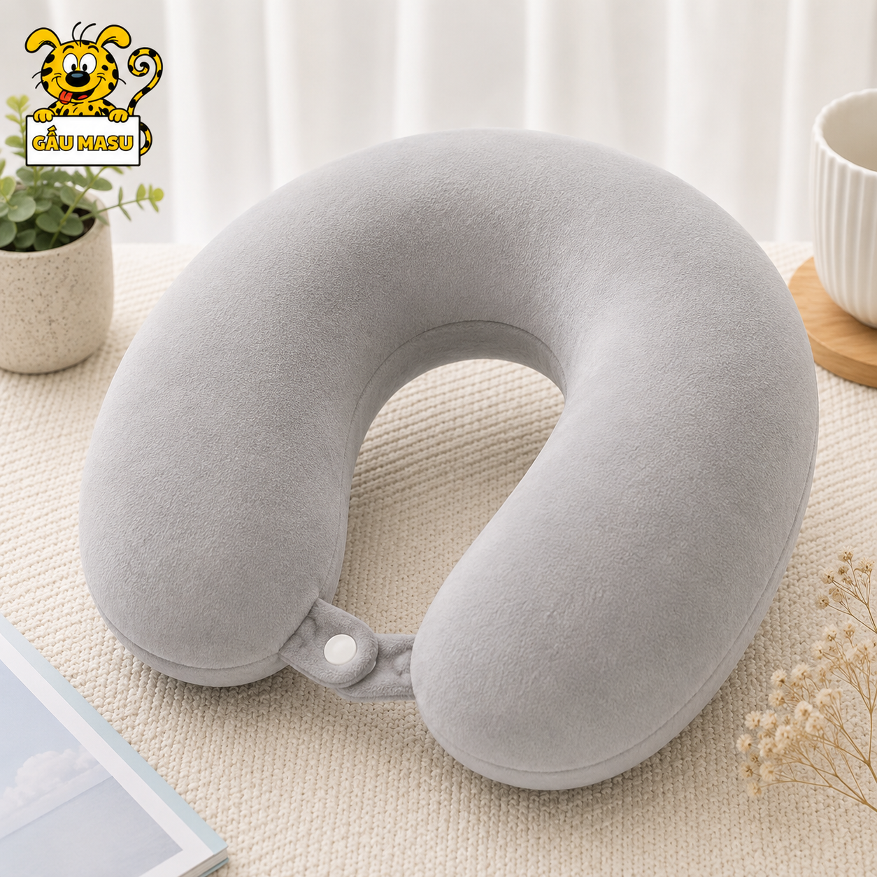 Gối Cổ Chữ U Cao Su Non